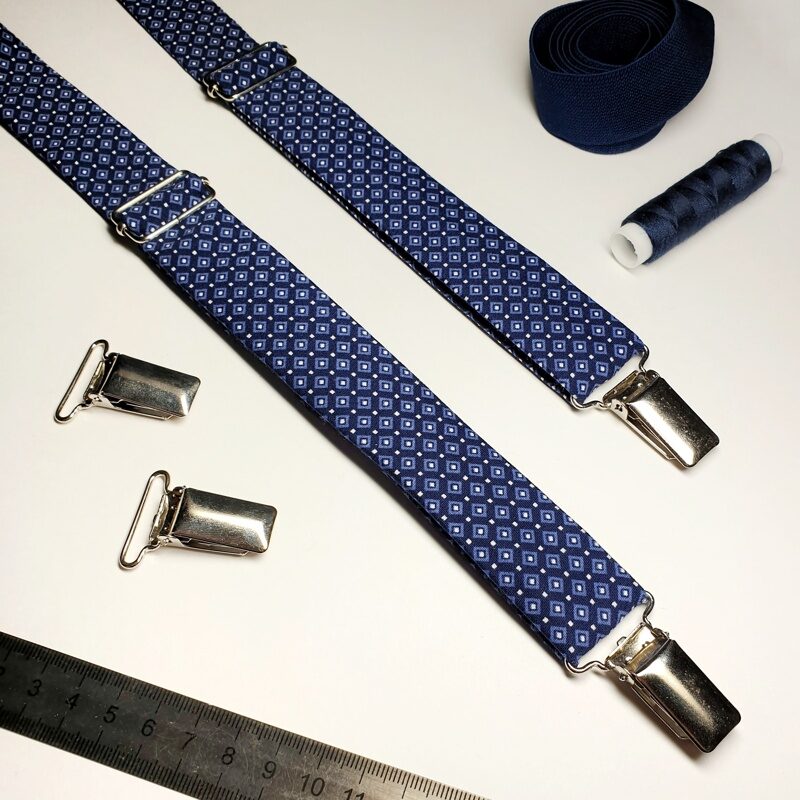 Dark blue suspenders